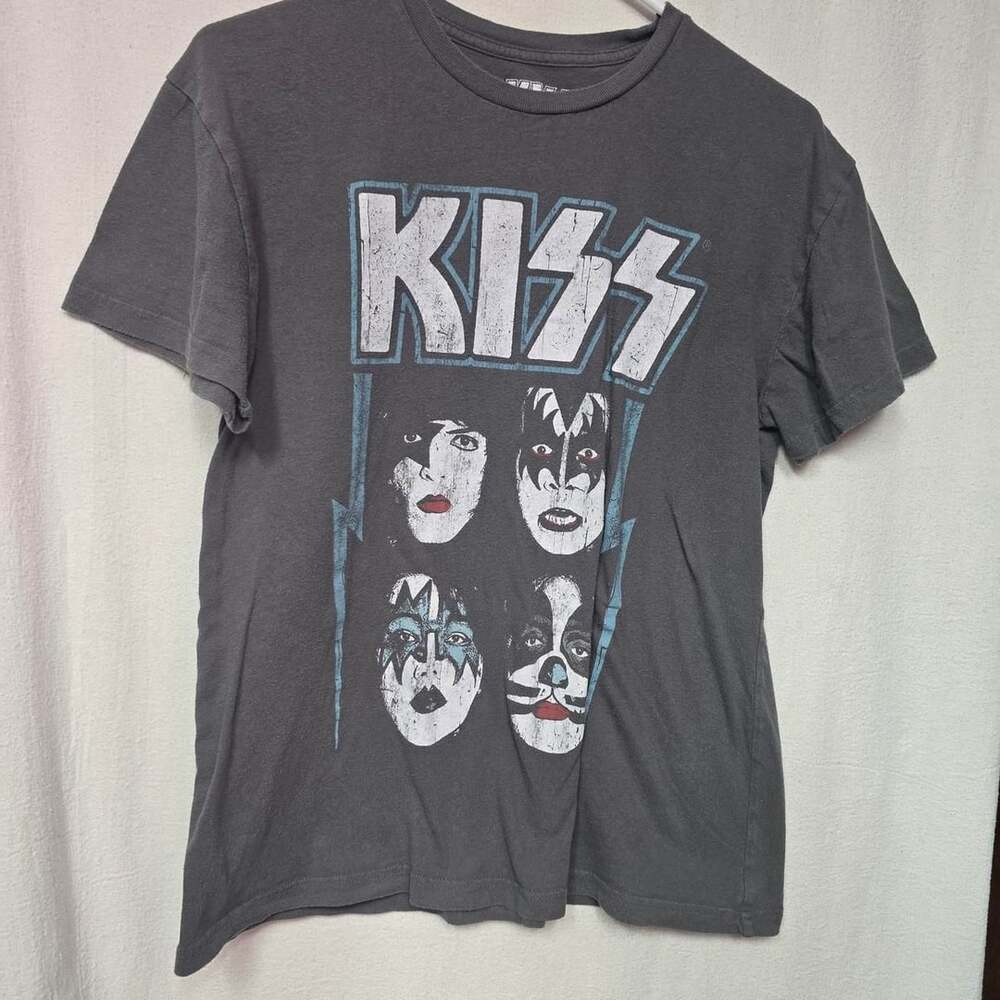 KISS Band Tee Size M Dark Gray Rock Concert T-Shirt
